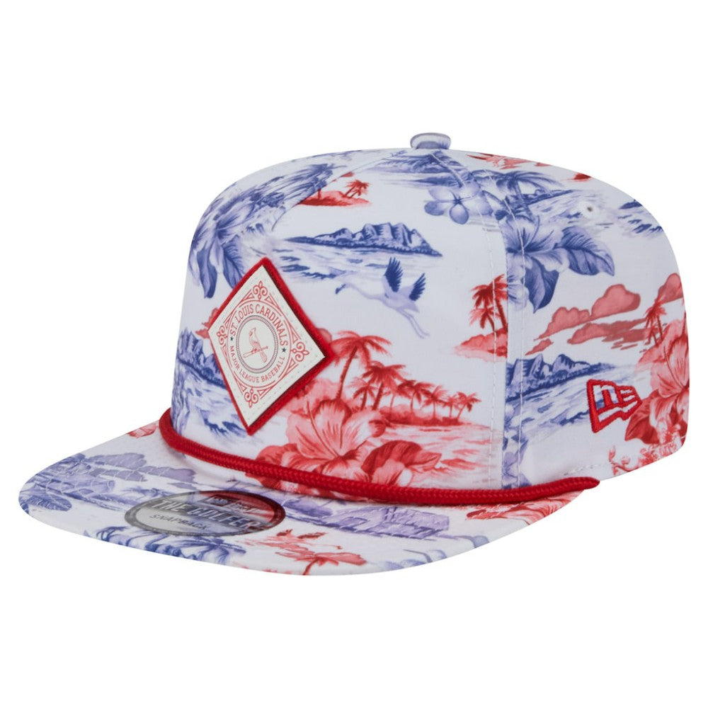 St. Louis Cardinals New Era Printed Island Golfer Snapback Hat - White Hats