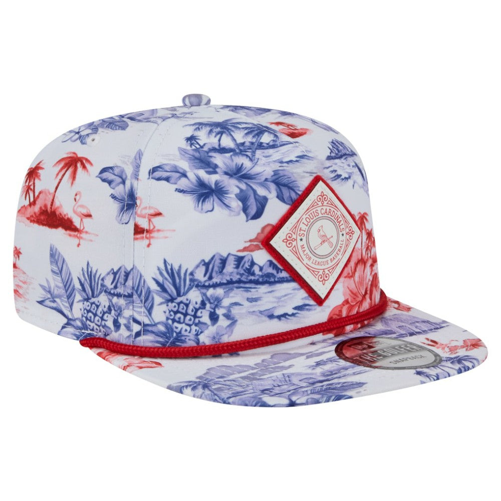 St. Louis Cardinals New Era Printed Island Golfer Snapback Hat - White Hats