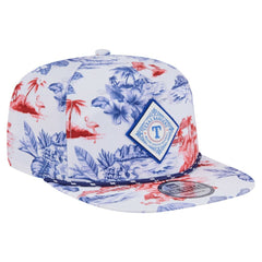 Texas Rangers New Era Printed Island Golfer Snapback Hat - White Hats