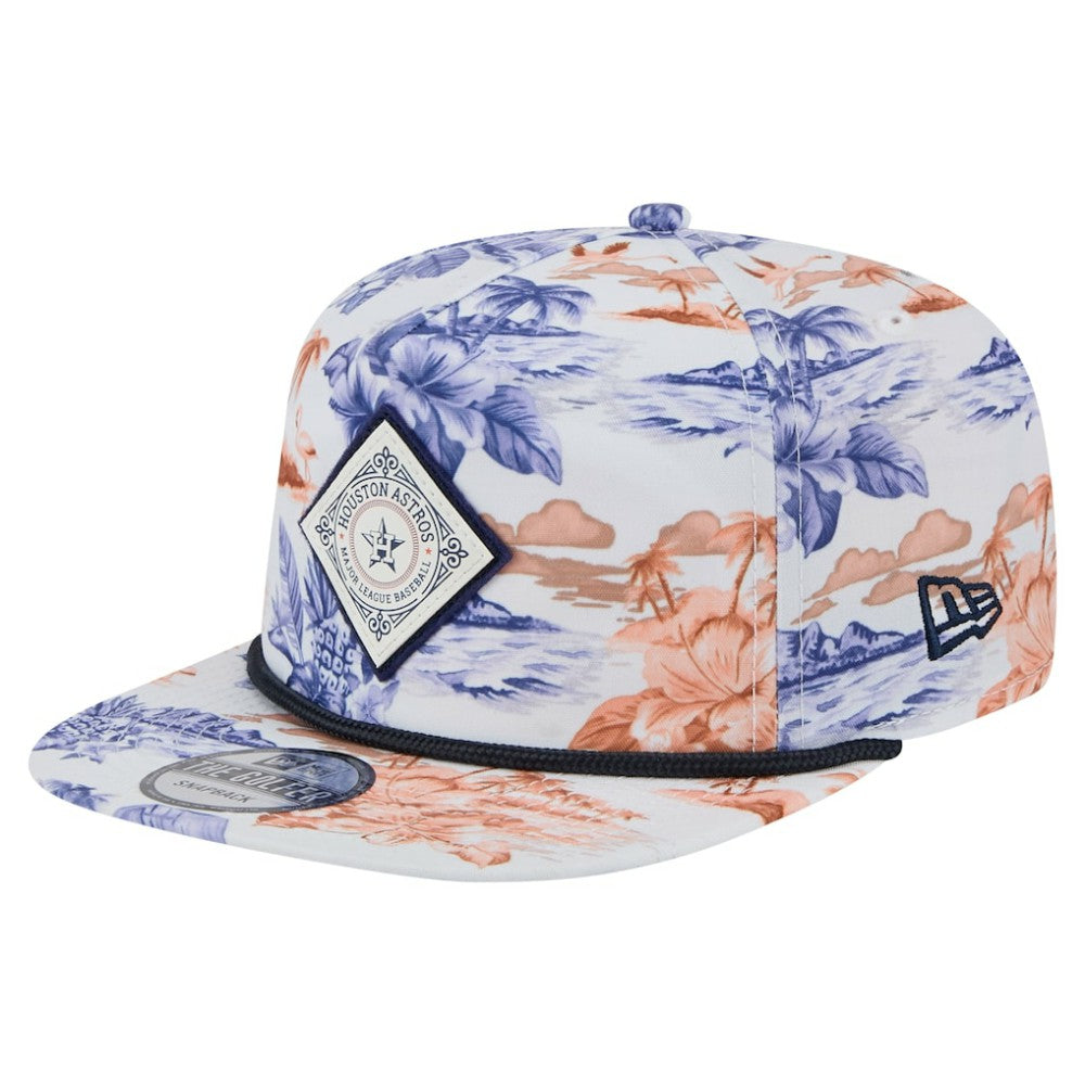 Houston Astros New Era Printed Island Golfer Snapback Hat - White Hats