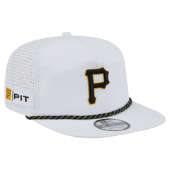 Pittsburgh Pirates New Era Perforated Golfer Snapback Hat - White Hats