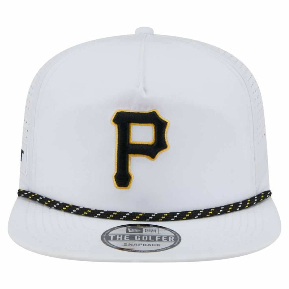 Pittsburgh Pirates New Era Perforated Golfer Snapback Hat - White Hats