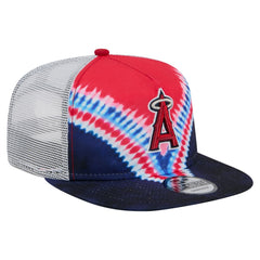 Los Angeles Angels New Era Tie-Dye Golfer Trucker Adjustable Hat Hats