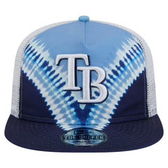 Tampa Bay Rays New Era Tie-Dye Golfer Trucker Adjustable Hat Hats