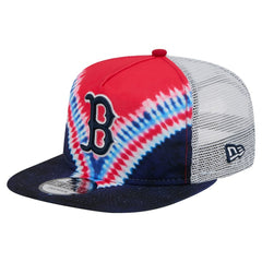 Boston Red Sox New Era Tie-Dye Golfer Trucker Adjustable Hat Hats