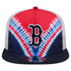 Boston Red Sox New Era Tie-Dye Golfer Trucker Adjustable Hat Hats