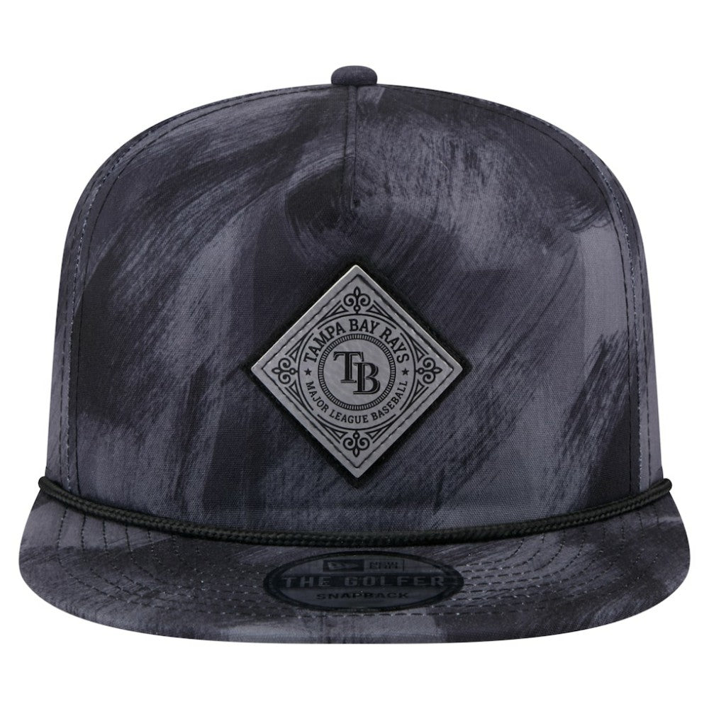 Tampa Bay Rays New Era Printed Golfer Snapback Hat - Navy Hats