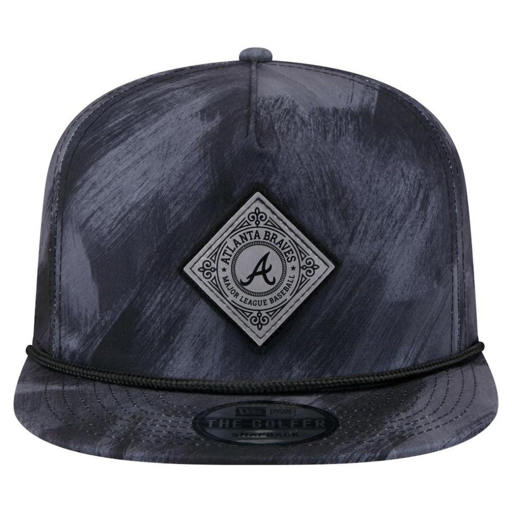 Atlanta Braves New Era Printed Golfer Snapback Hat - Navy Hats
