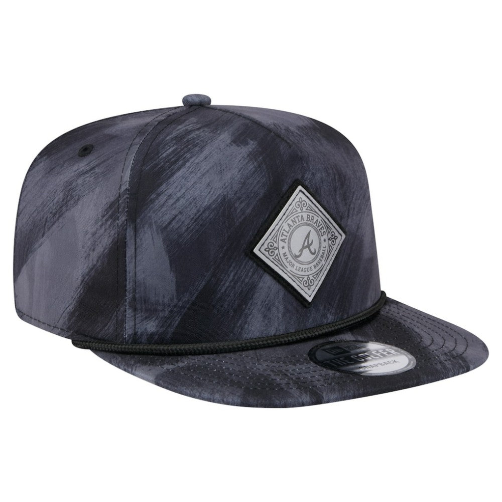 Atlanta Braves New Era Printed Golfer Snapback Hat - Navy Hats