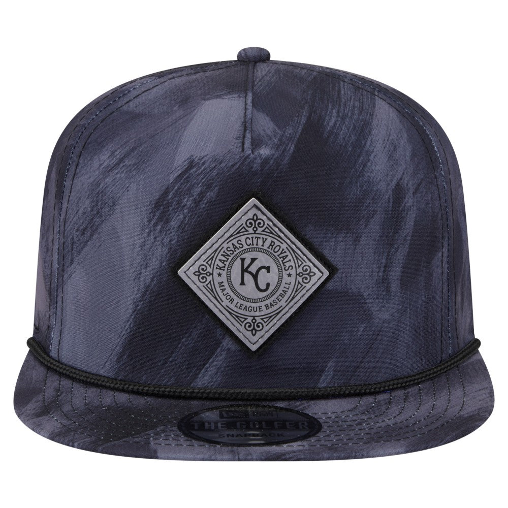 Kansas City Royals New Era Printed Golfer Snapback Hat - Navy Hats