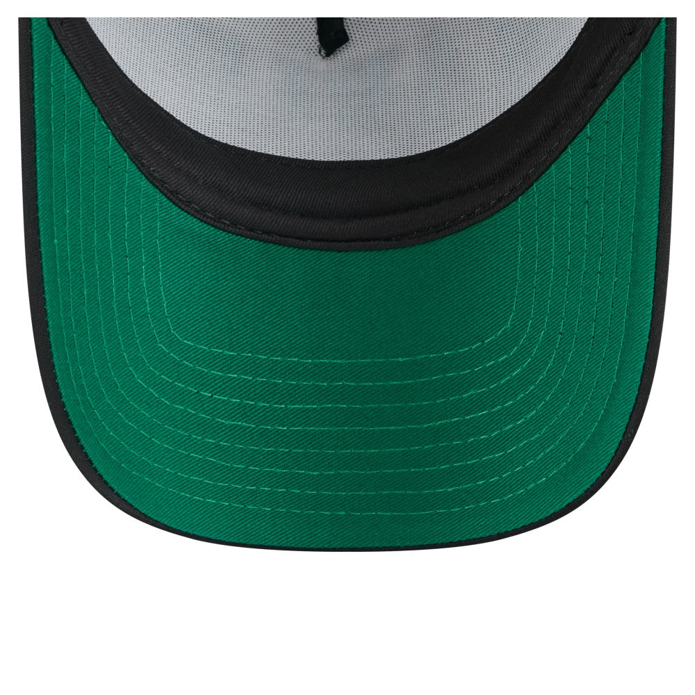 Miami Marlins New Era Distressed 9FORTY A-Frame Adjustable Trucker Hat - Black Hats