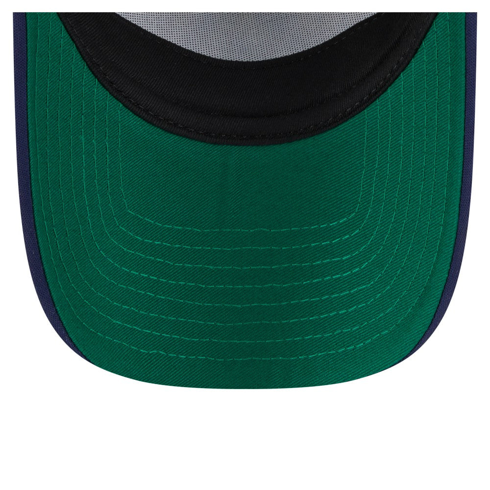 Milwaukee Brewers New Era Distressed 9FORTY A-Frame Adjustable Trucker Hat - White Hats