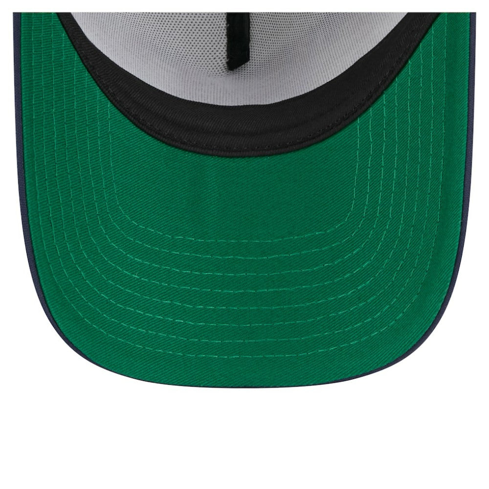 Minnesota Twins New Era Distressed 9FORTY A-Frame Adjustable Trucker Hat - White/Navy Hats