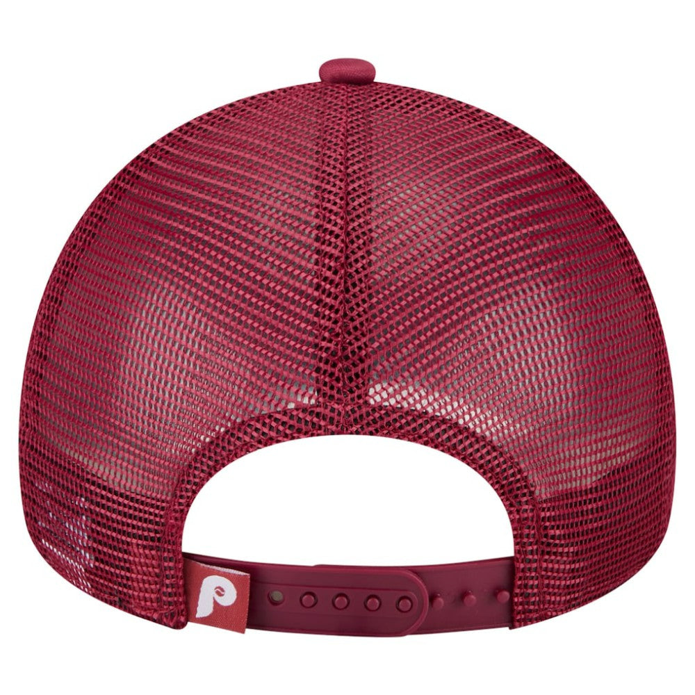 Philadelphia Phillies New Era Distressed 9FORTY A-Frame Adjustable Trucker Hat - Red Hats