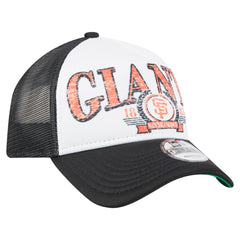 San Francisco Giants New Era Distressed 9FORTY A-Frame Adjustable Trucker Hat - Black Hats