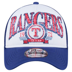 Texas Rangers New Era Trucker A-Frame 9FORTY Adjustable Hat - White/Royal Hats