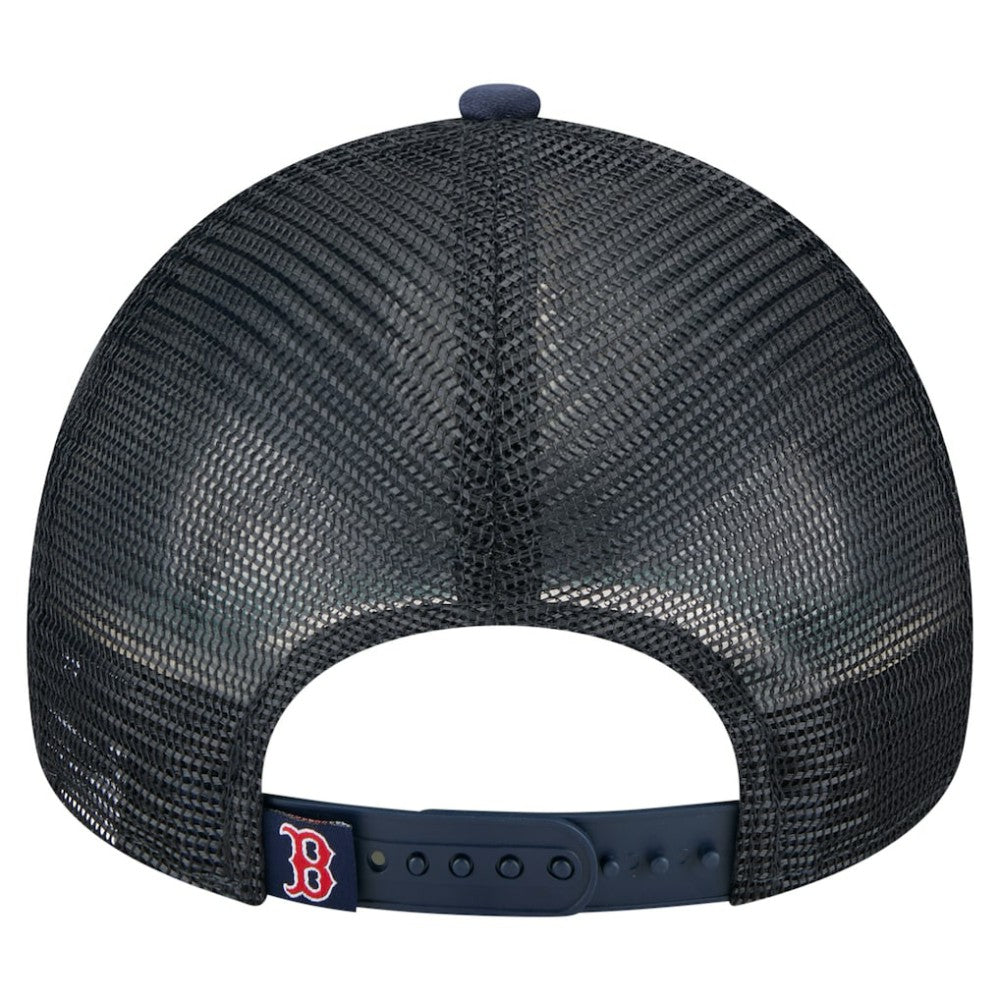 Boston Red Sox New Era Distressed 9FORTY A-Frame Adjustable Trucker Hat - Navy Hats