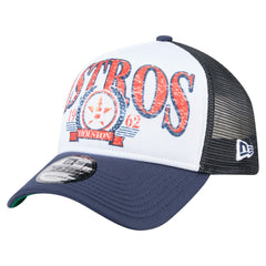 Houston Astros New Era Distressed 9FORTY A-Frame Adjustable Trucker Hat - Navy Hats