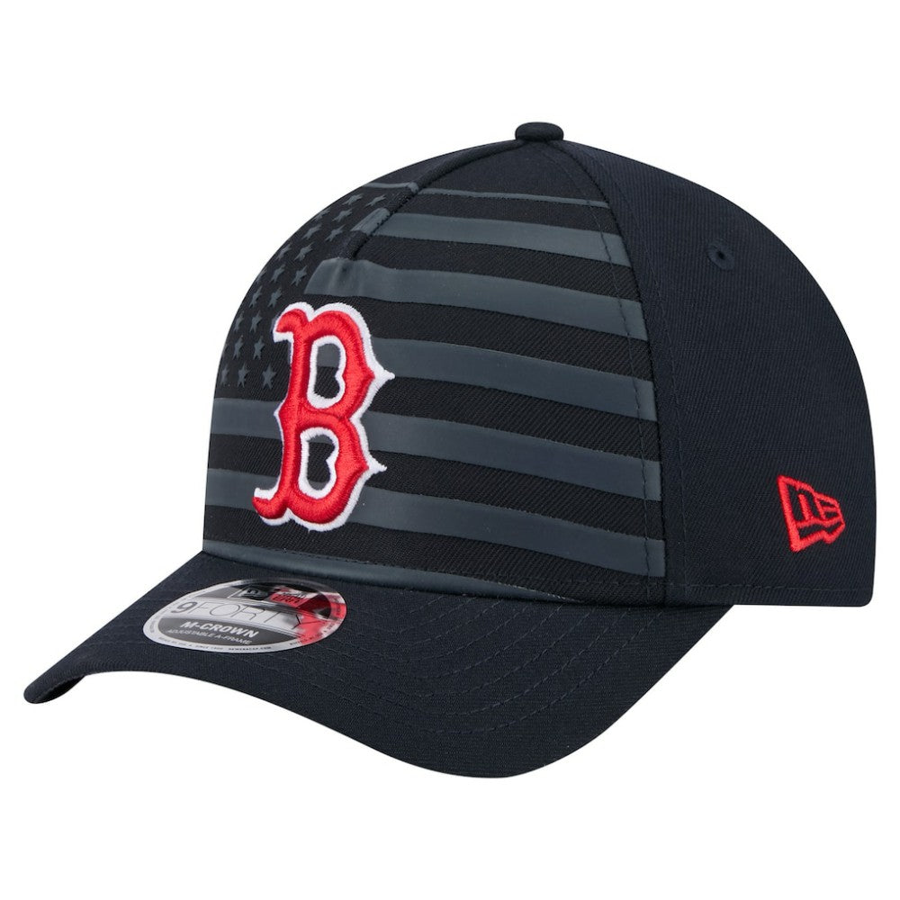 Boston Red Sox New Era American Flag 9FORTY M-Crown A-Frame Adjustable Hat - Navy Hats