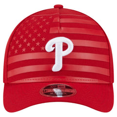 Philadelphia Phillies New Era American Flag 9FORTY M-Crown A-Frame Adjustable Hat - Red Hats