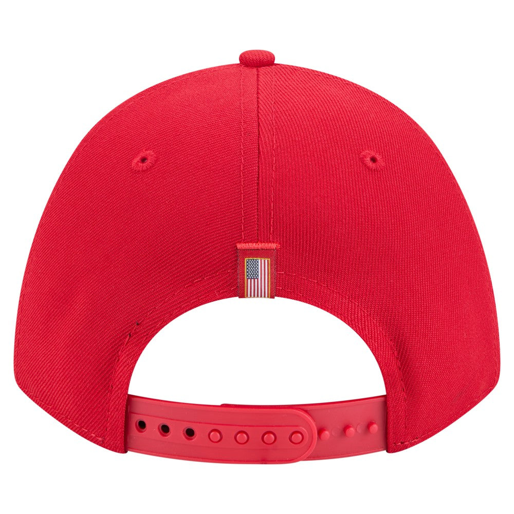 Los Angeles Angels New Era American Flag 9FORTY M-Crown A-Frame Adjustable Hat - Red Hats