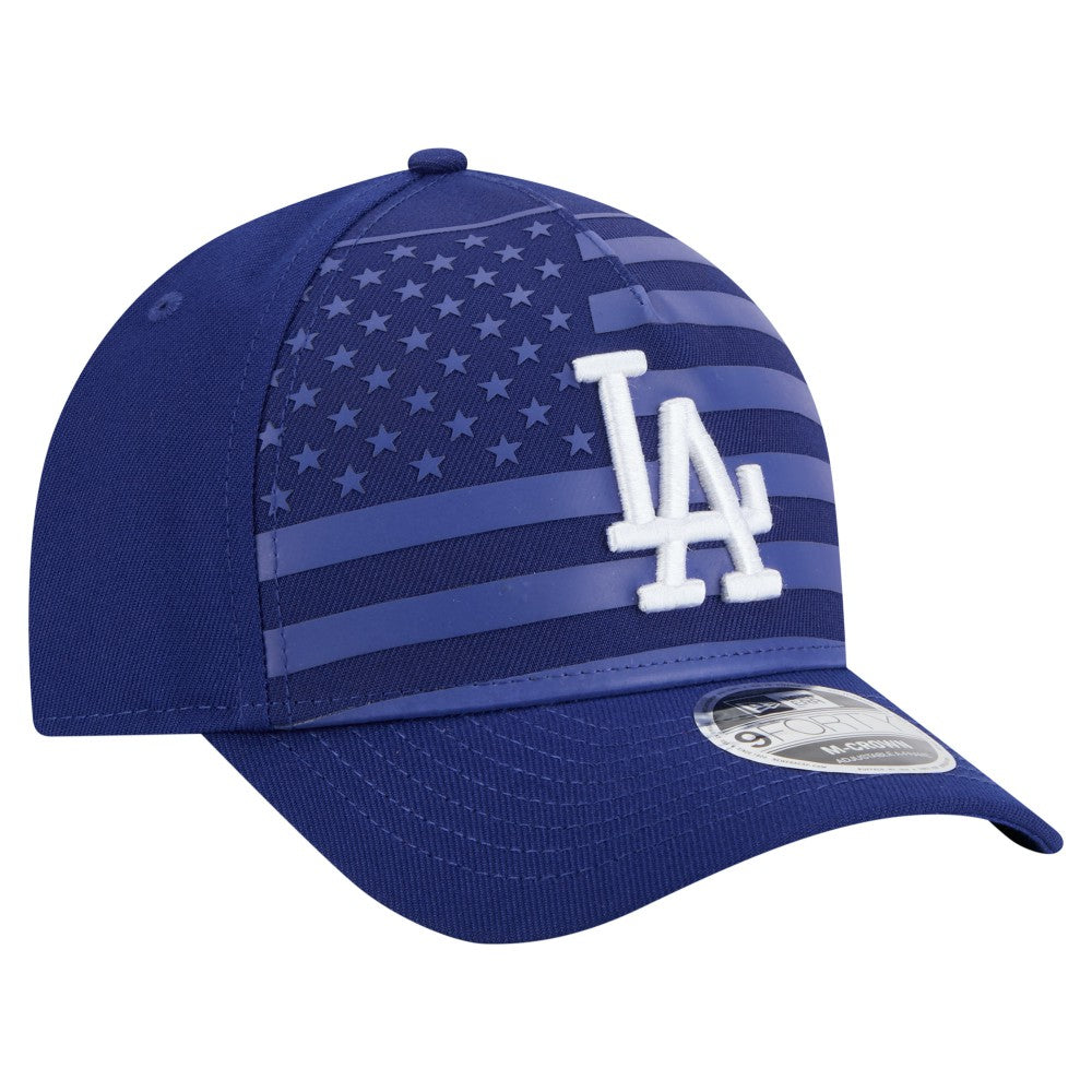 Los Angeles Dodgers New Era American Flag 9FORTY M-Crown A-Frame Adjustable Hat - Royal Hats