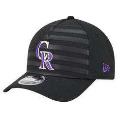 Colorado Rockies New Era American Flag 9FORTY M-Crown A-Frame Adjustable Hat - Black Hats