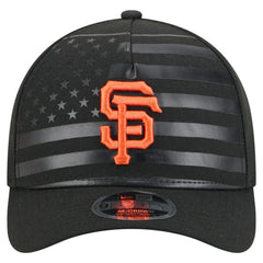 San Francisco Giants New Era American Flag 9FORTY M-Crown A-Frame Adjustable Hat - Black Hats