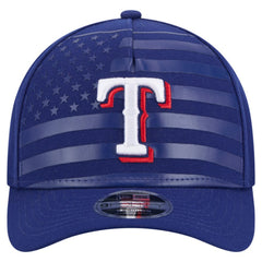 Texas Rangers New Era American Flag 9FORTY M-Crown A-Frame Adjustable Hat - Royal Hats