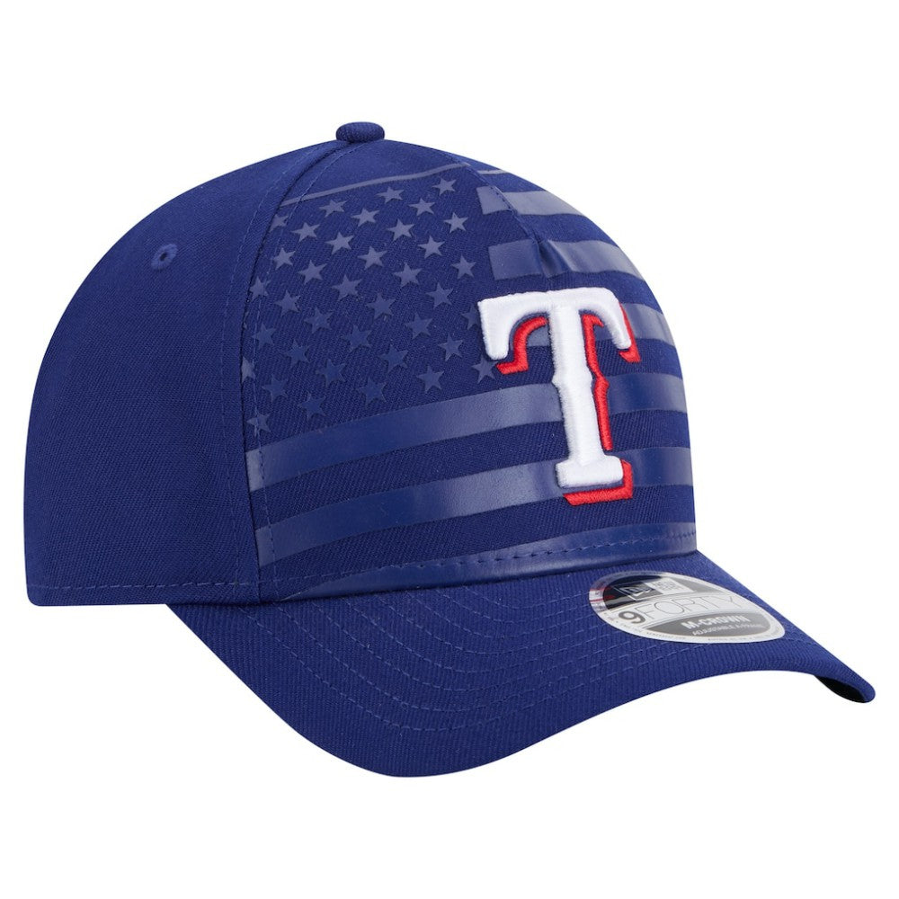 Texas Rangers New Era American Flag 9FORTY M-Crown A-Frame Adjustable Hat - Royal Hats