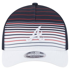 Atlanta Braves New Era Gradient 9FORTY M-Crown Adjustable Hat - Navy Hats