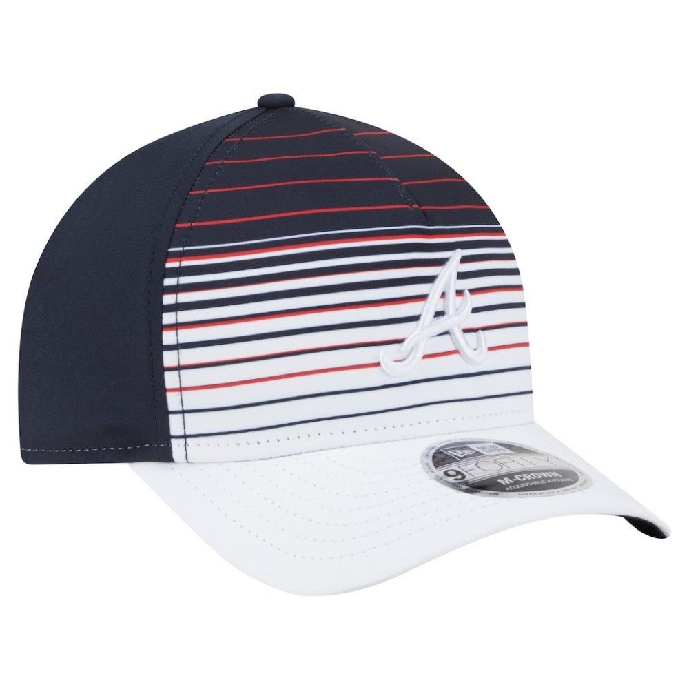 Atlanta Braves New Era Gradient 9FORTY M-Crown Adjustable Hat - Navy Hats