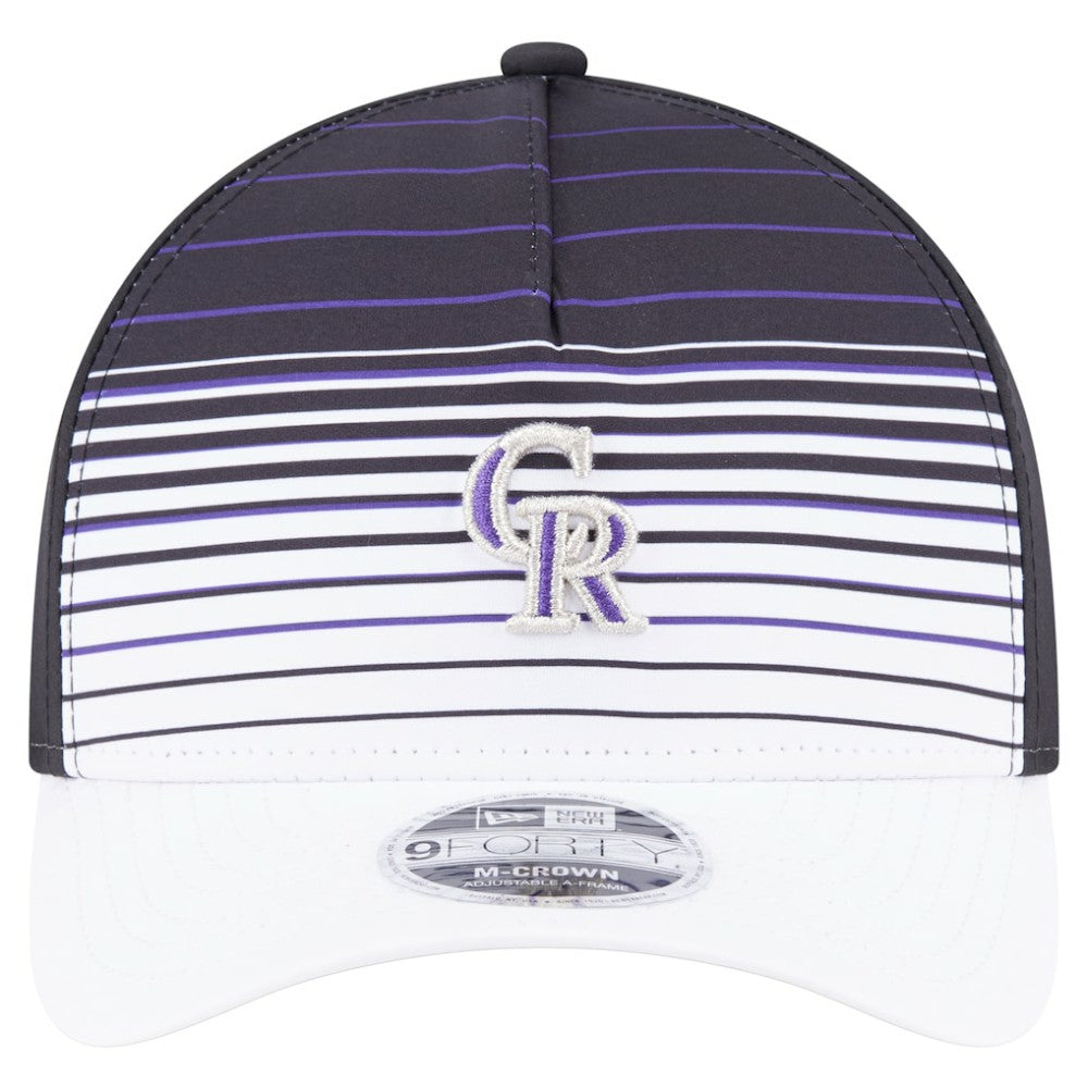 Colorado Rockies New Era Gradient 9FORTY M-Crown Adjustable Hat - Black Hats