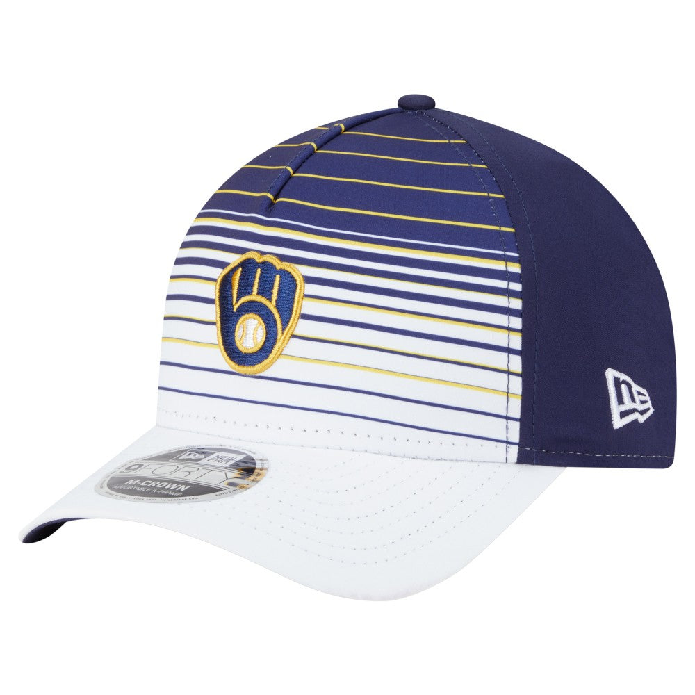 Milwaukee Brewers New Era Gradient 9FORTY M-Crown Adjustable Hat - Navy Hats