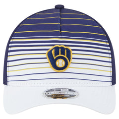 Milwaukee Brewers New Era Gradient 9FORTY M-Crown Adjustable Hat - Navy Hats
