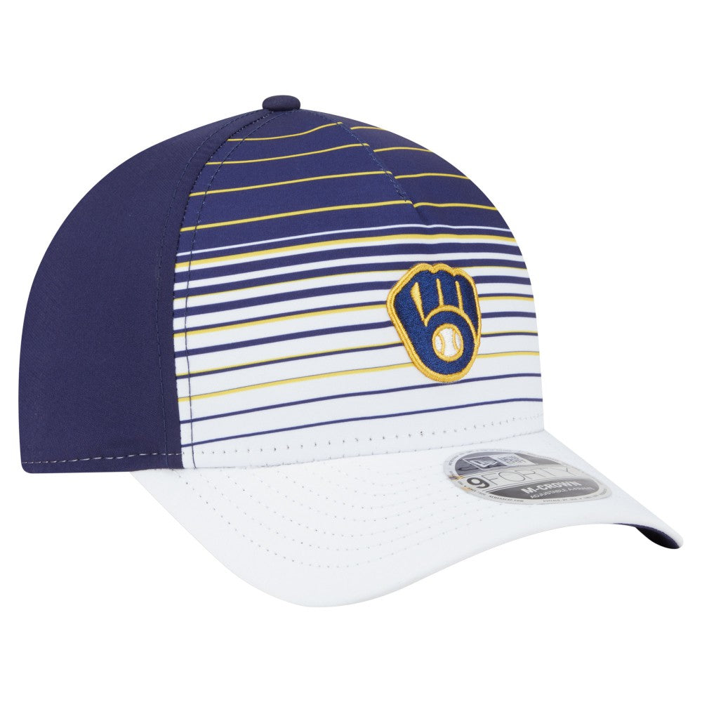 Milwaukee Brewers New Era Gradient 9FORTY M-Crown Adjustable Hat - Navy Hats
