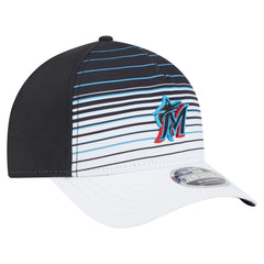 Miami Marlins New Era Gradient 9FORTY M-Crown Adjustable Hat - Black Hats