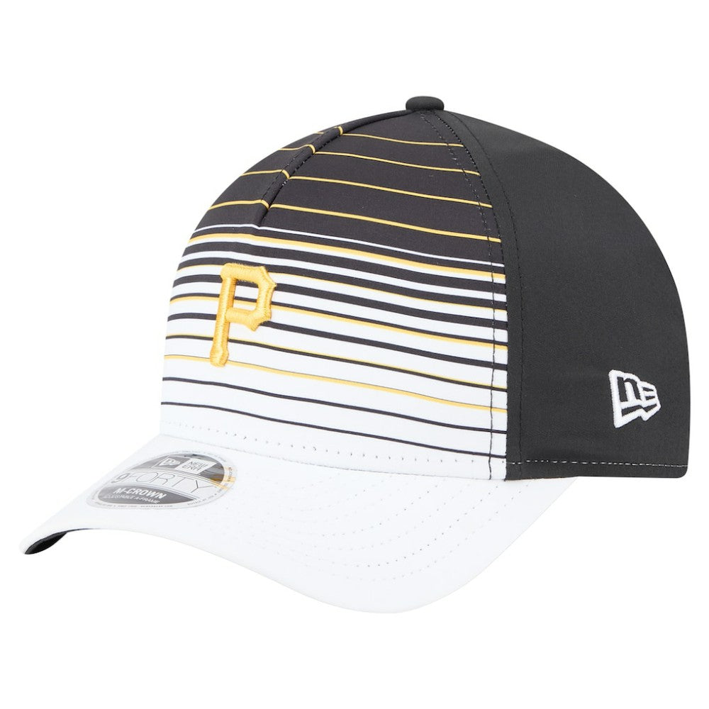 Pittsburgh Pirates New Era Gradient 9FORTY M-Crown Adjustable Hat - Black Hats