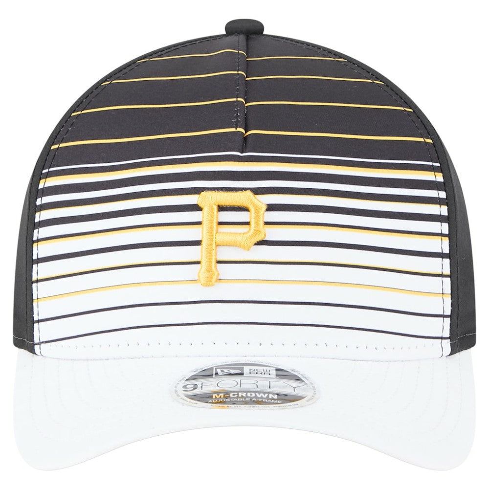 Pittsburgh Pirates New Era Gradient 9FORTY M-Crown Adjustable Hat - Black Hats