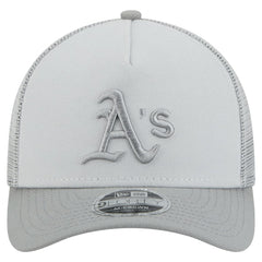 Athletics New Era Color Pack A-Frame 9FORTY Trucker Adjustable Hat - Gray Hats