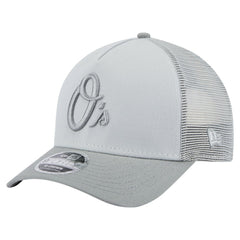 Baltimore Orioles New Era Color Pack A-Frame 9FORTY Trucker Adjustable Hat - Gray Hats