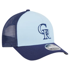 Colorado Rockies New Era 2-Tone Color Pack 9FORTY M-Crown A-Frame Adjustable Hat - Light Blue/Navy Hats