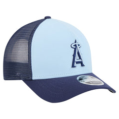 Los Angeles Angels New Era 2-Tone Color Pack 9FORTY M-Crown A-Frame Adjustable Hat - Light Blue/Navy Hats