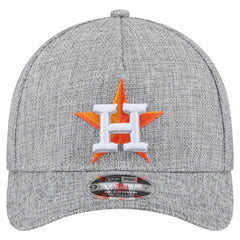 Houston Astros New Era Cotton Weave M-Crown A-Frame 9FORTY Adjustable Hat - Gray Hats