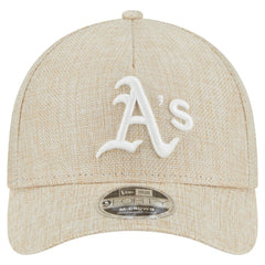 Athletics New Era Cotton Weave M-Crown A-Frame 9FORTY Adjustable Hat - Beige Hats