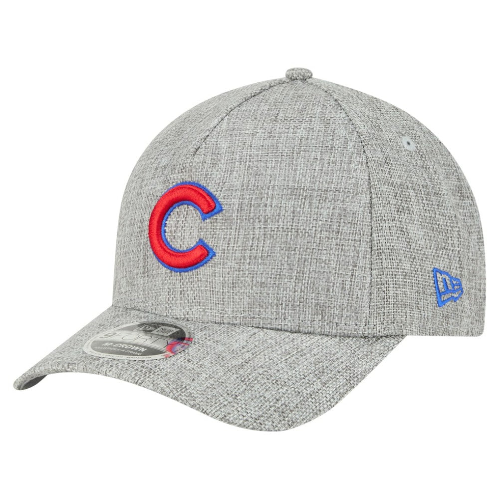 Chicago Cubs New Era Cotton Weave M-Crown A-Frame 9FORTY Adjustable Hat - Gray Hats