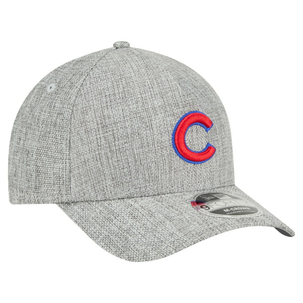 Chicago Cubs New Era Cotton Weave M-Crown A-Frame 9FORTY Adjustable Hat - Gray Hats
