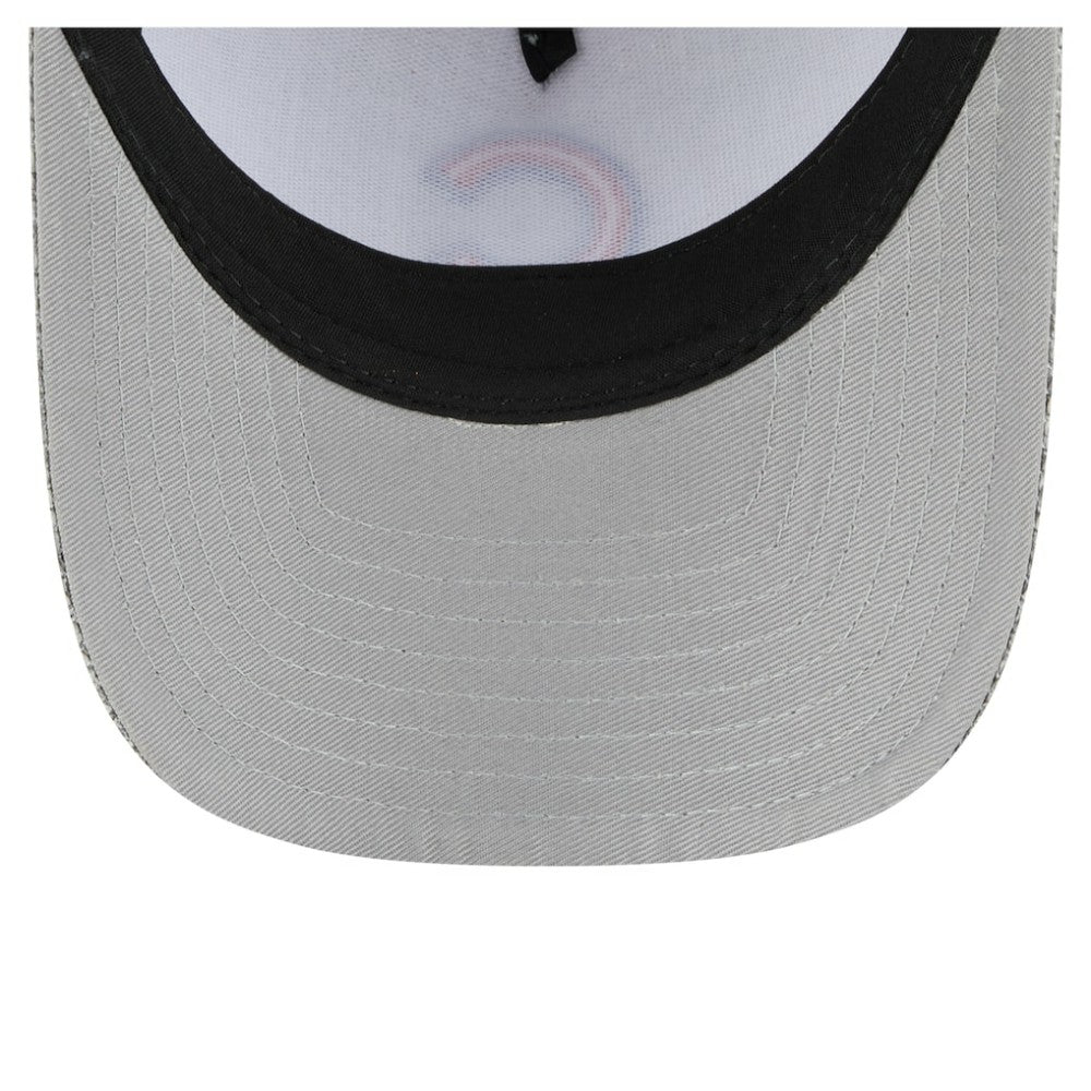 Chicago Cubs New Era Cotton Weave M-Crown A-Frame 9FORTY Adjustable Hat - Gray Hats