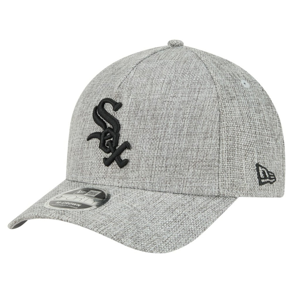 Chicago White Sox New Era Cotton Weave M-Crown A-Frame 9FORTY Adjustable Hat - Gray Hats
