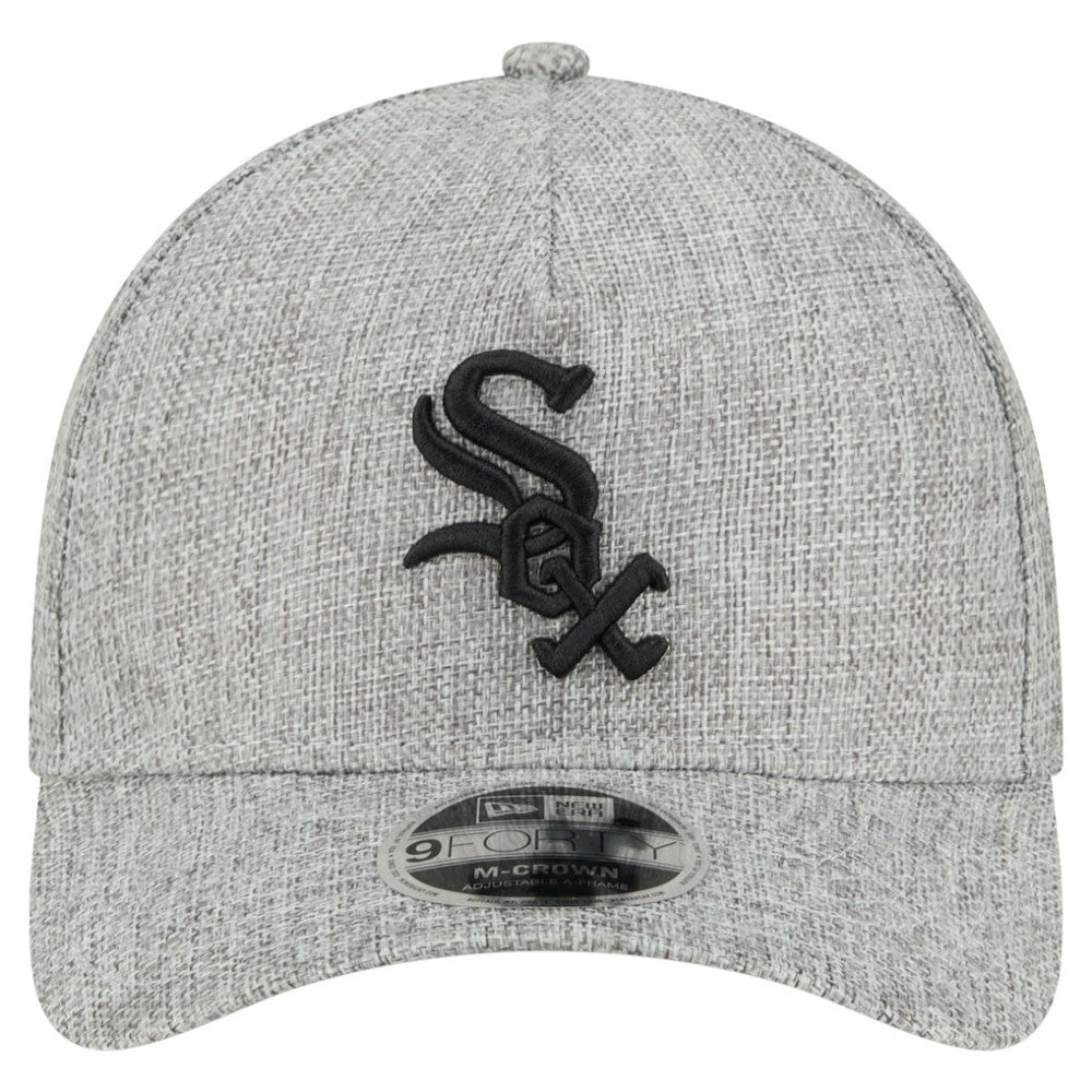 Chicago White Sox New Era Cotton Weave M-Crown A-Frame 9FORTY Adjustable Hat - Gray Hats